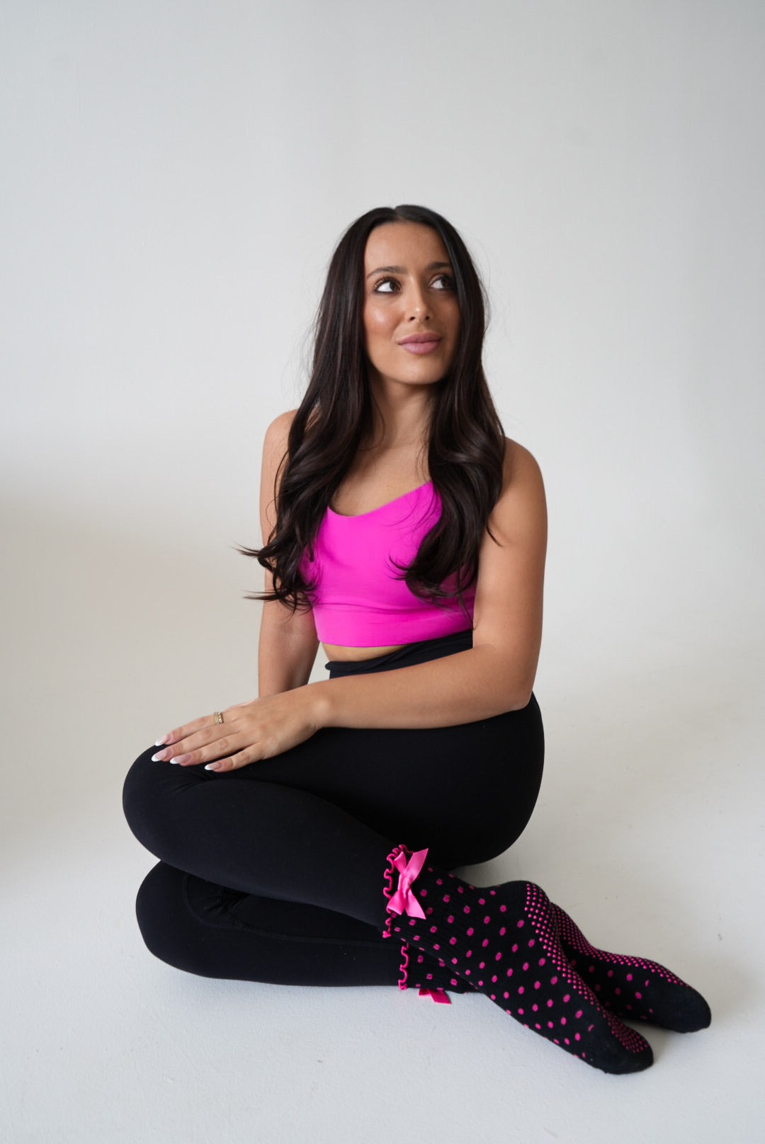 Midnight Polka Grip Sock