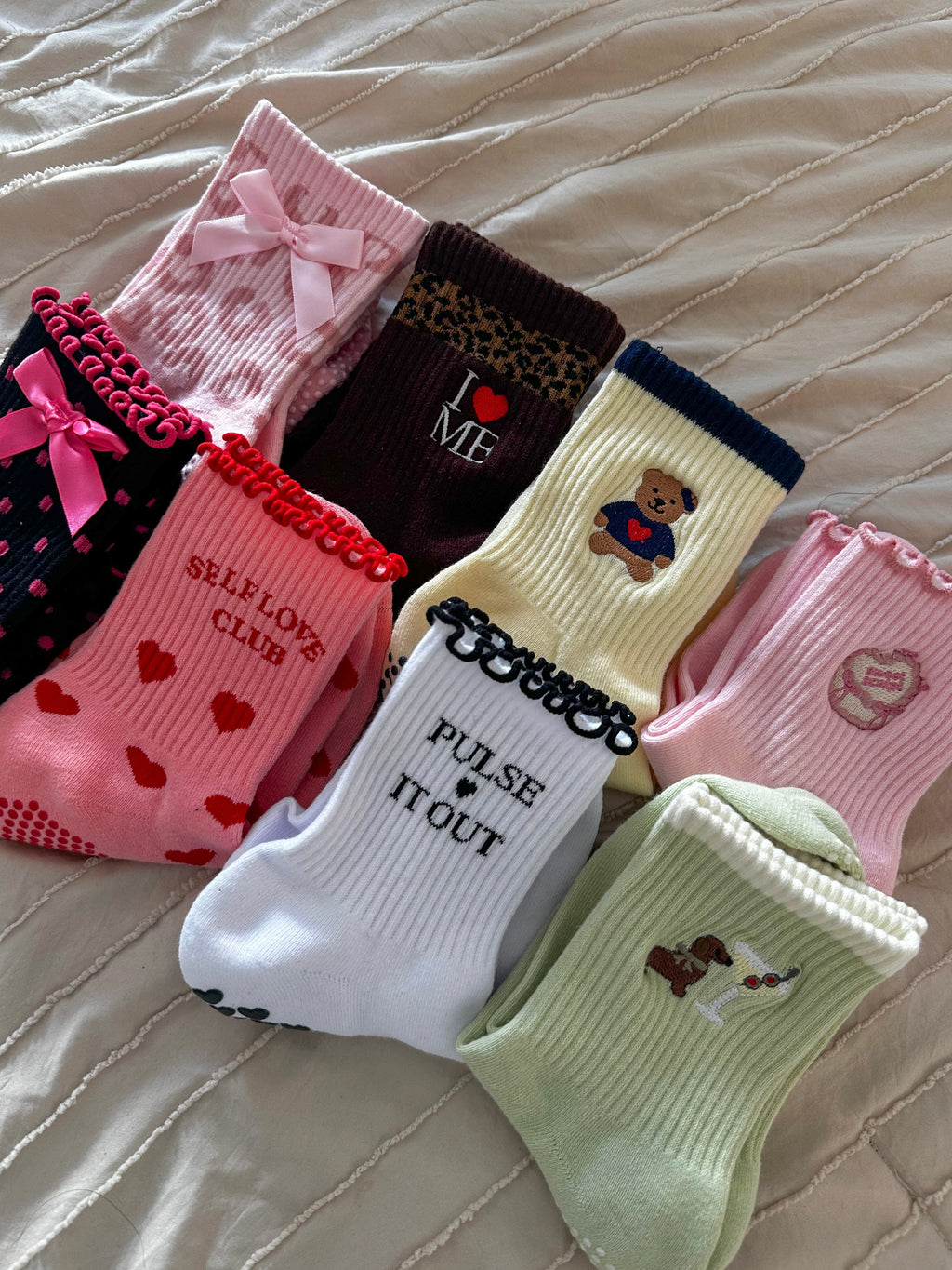 Cozy Teddy Grip Sock
