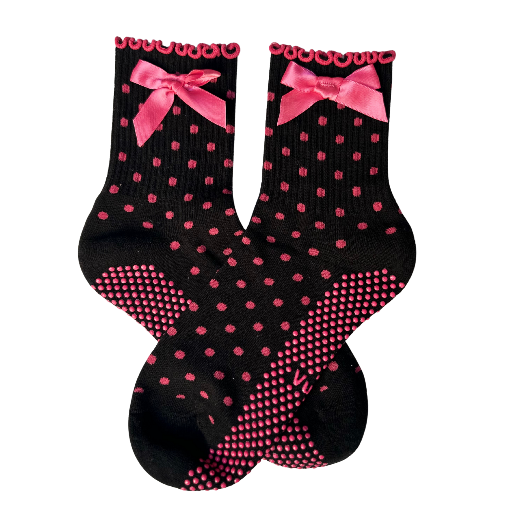 Midnight Polka Grip Sock