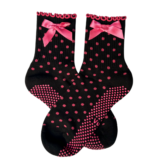Midnight Polka Grip Sock